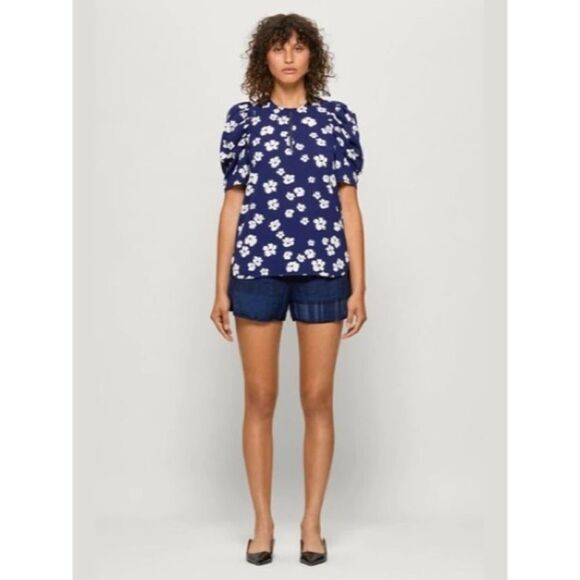 Baum Und Pferdgarten McKenzie Top Patriot Blue Floral sz 38 - Picture 1 of 8